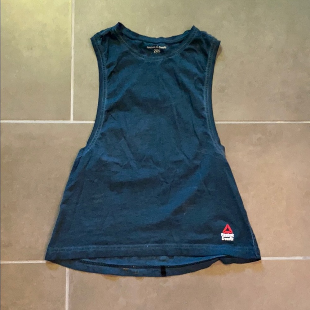 Womens 2xs blue muscle tank